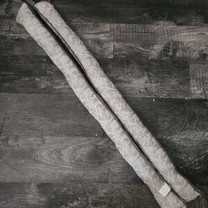 Neutral Damask Draft Stopper - Pair